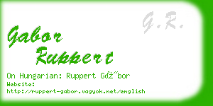 gabor ruppert business card